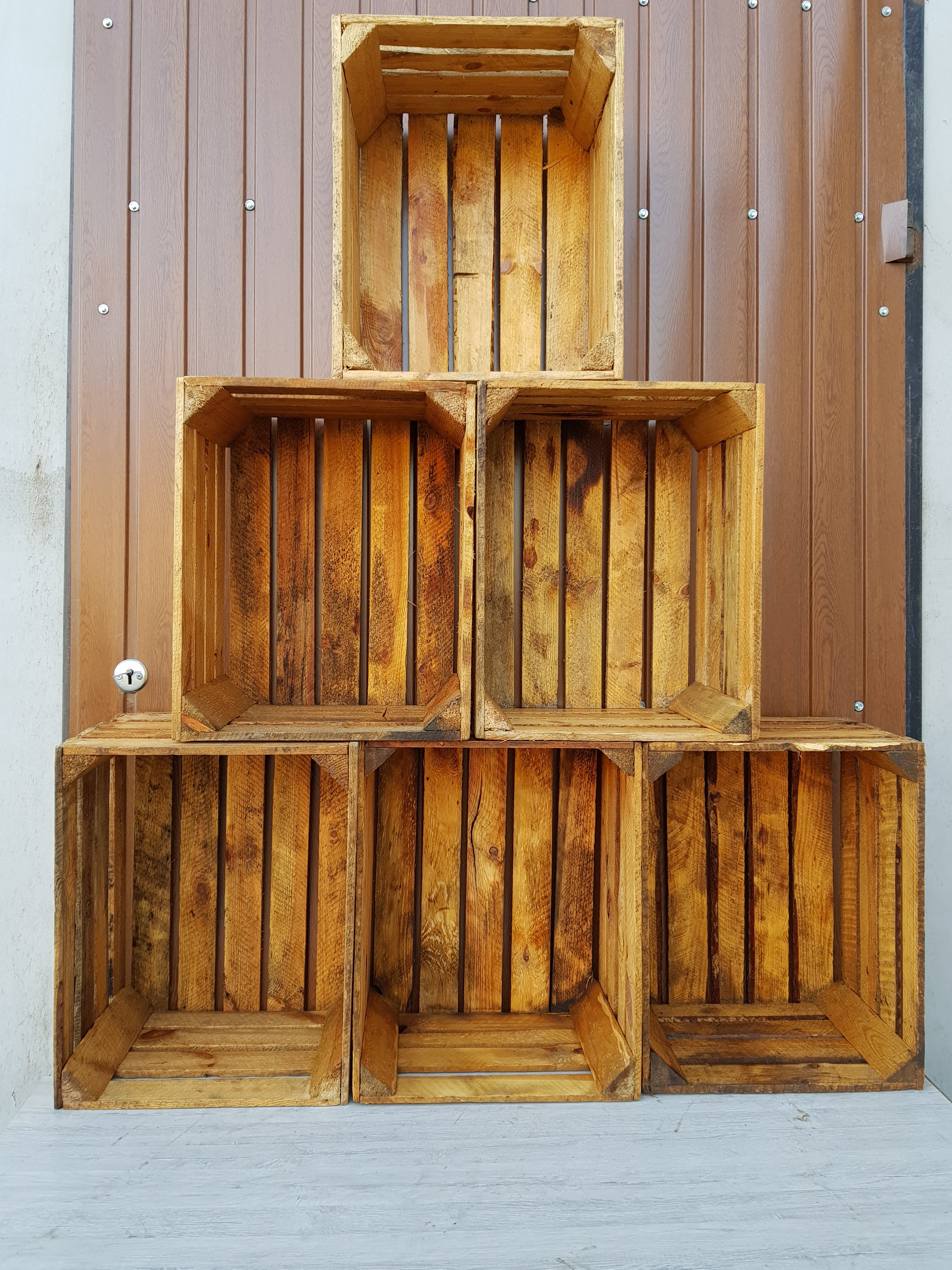 12 Vintage Wooden Crates Clean Strong