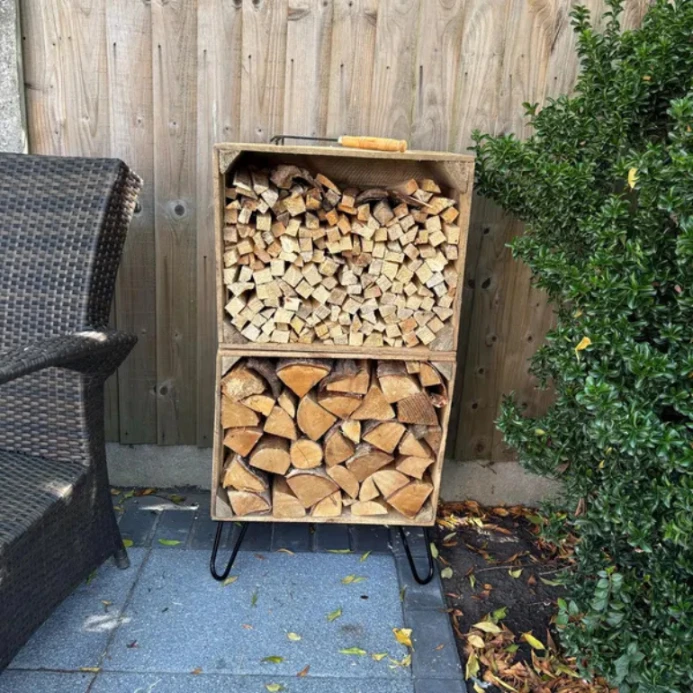 Natural strong vintage wooden crates 50x40x30