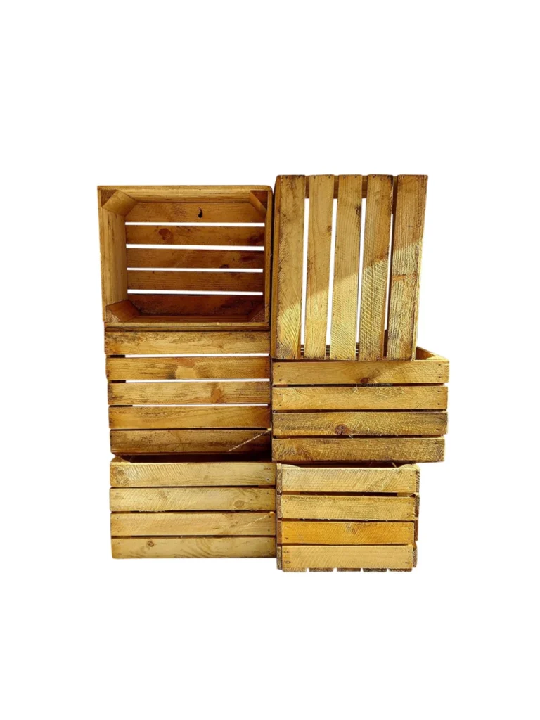 Used vintage wooden crates 50x40x30 cm