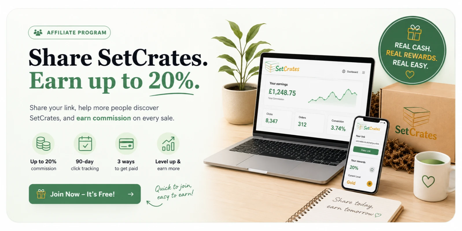 Earn with the SetCrates affiliate program