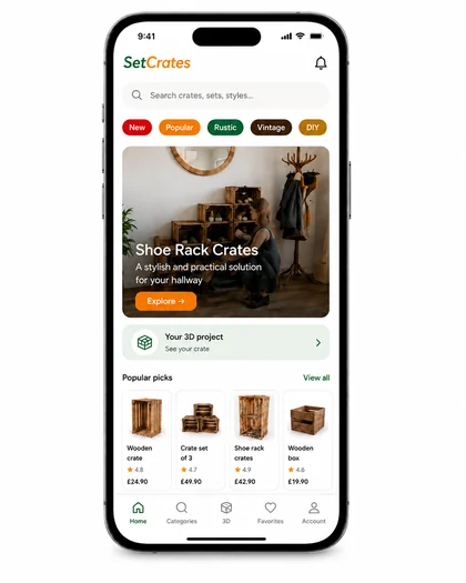 SetCrates app preview